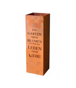 Ferrum Metall-Säule Gedicht Garten Bepflanzbar, 30 X 30 X 100 Cm, Rost