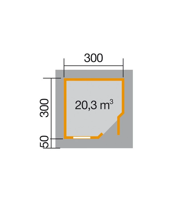 Weka Designhaus 213 Gr.2, Ca. B338/H237/T338 Cm – Bild 2