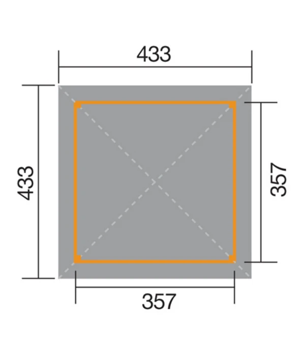 Weka Gartenoase 651 A Gr. 1, Ca. B433/H314/T433 Cm – Bild 2