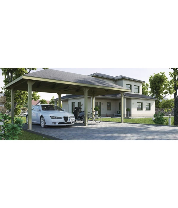 Weka Premium-Carport 651 Gr. 3, Ca. B778/H316/T433 Cm