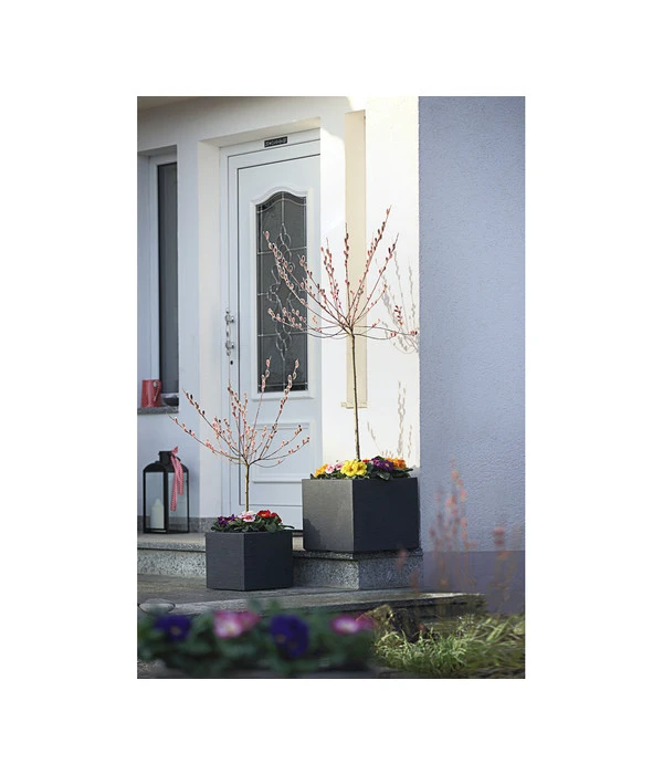 Dehner Kunststoff-Blumenkübel Palermo, Anthrazit – Bild 4