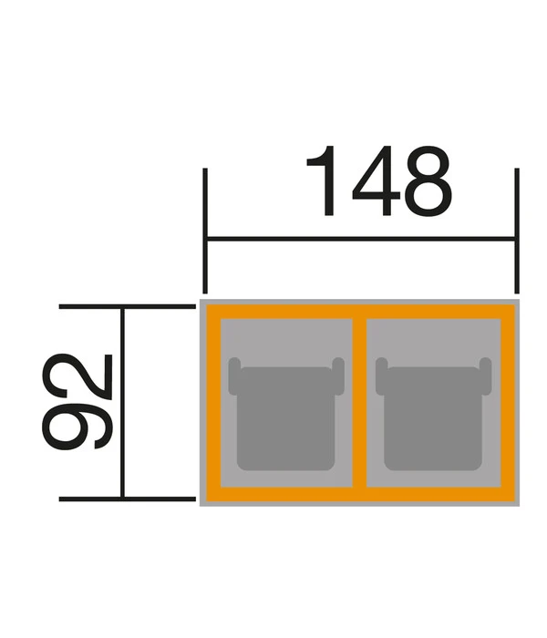 Weka Mülltonnenbox, Für 2 Tonnen – Bild 2
