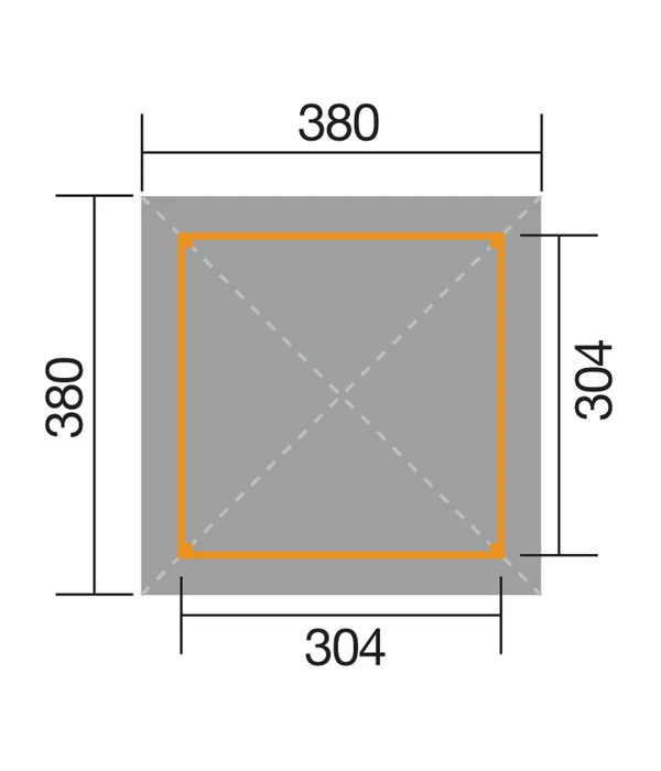 Weka Gartenoase 651 Gr. 2, Ca. B380/H335/T380 Cm – Bild 2