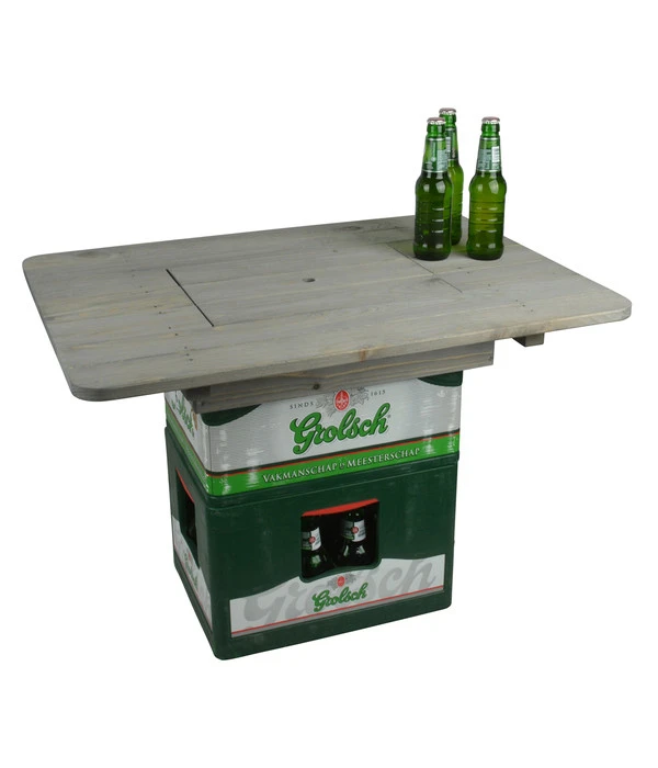 ESSCHERT DESIGN Esschert Holz-Bierkistentisch-Aufsatz Mit Deckel, Ca. B78/H11/T57 Cm – Bild 2
