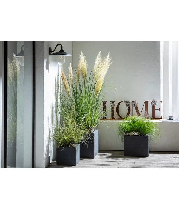 Dehner Kunststoff-Blumenkübel Palermo, Anthrazit – Bild 13