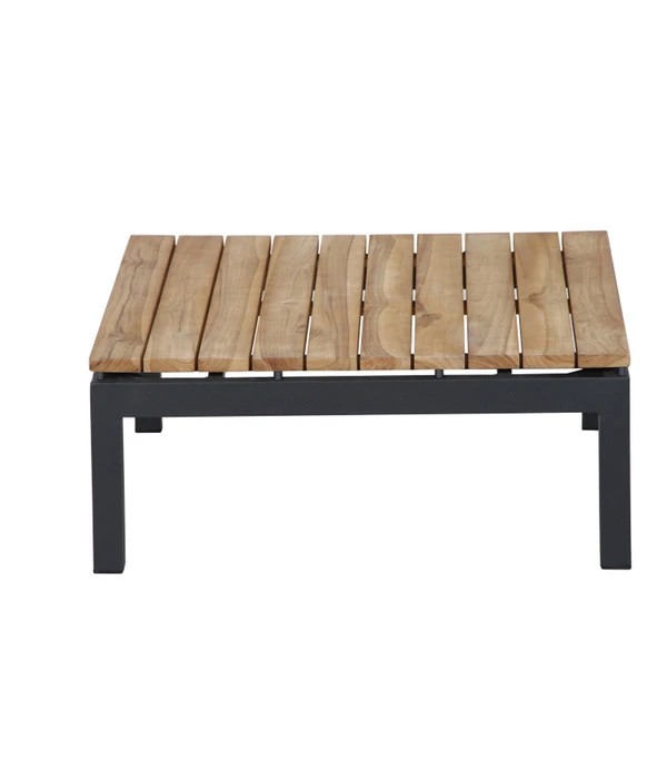 Siena Garden Teak-Loungetisch Alvida, Anthrazit/natur, Ca. B74/H30/T74 Cm – Bild 5
