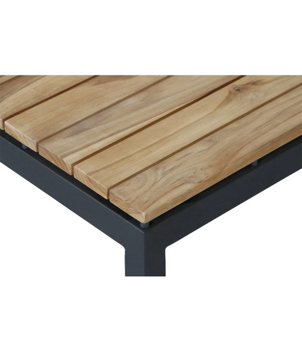 Siena Garden Teak-Loungetisch Alvida, Anthrazit/natur, Ca. B74/H30/T74 Cm – Bild 6