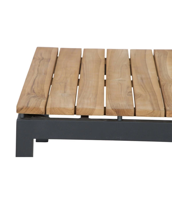 Siena Garden Teak-Loungetisch Alvida, Anthrazit/natur, Ca. B74/H30/T74 Cm – Bild 7