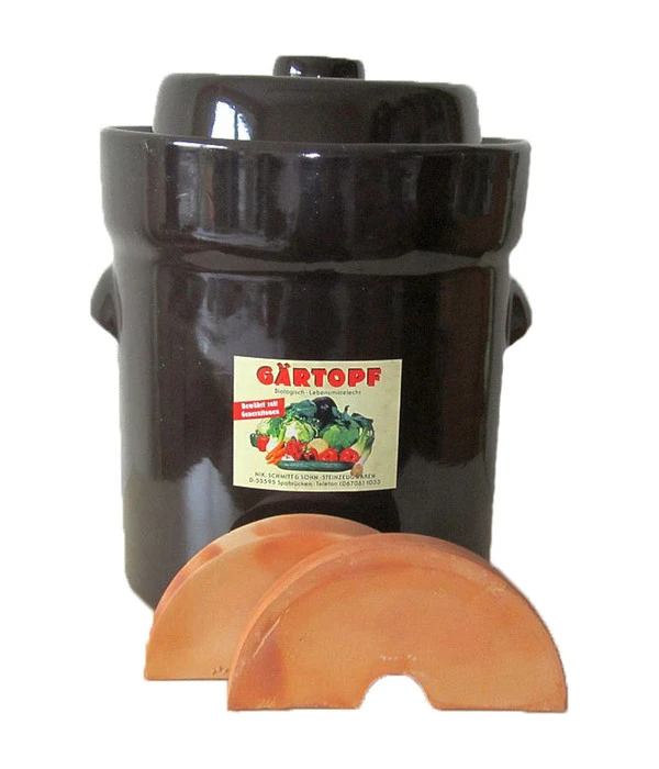 Ton-Gärtopf, Dunkelbraun Glasiert – Bild 2