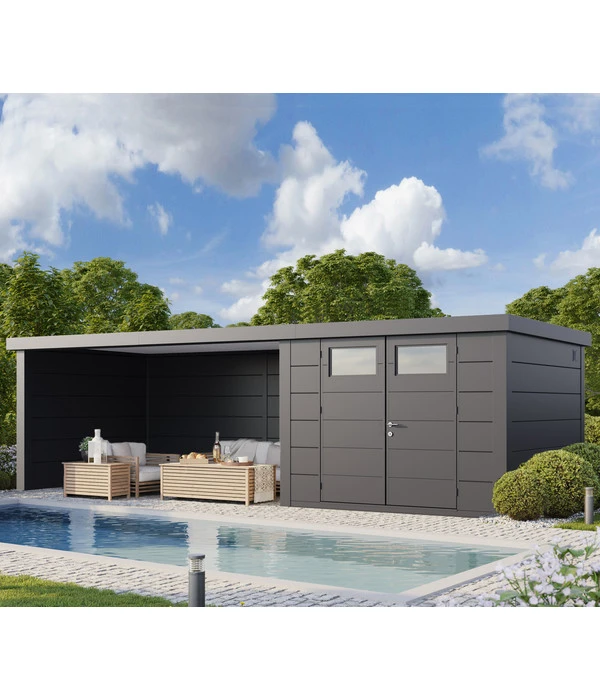 Wolff Finnhaus Gerätehaus Eleganto 3330, Inkl. Lounge Links, Ca. B812/H225/T318 Cm – Bild 2