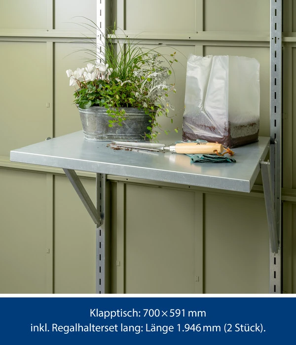 Hörmann Klapptisch-Set, Inkl. Regalhalter-Set Lang – Bild 2