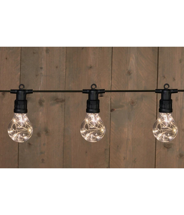 LED-Partylichterkette, Weiß/gold, 10 LEDs – Bild 2