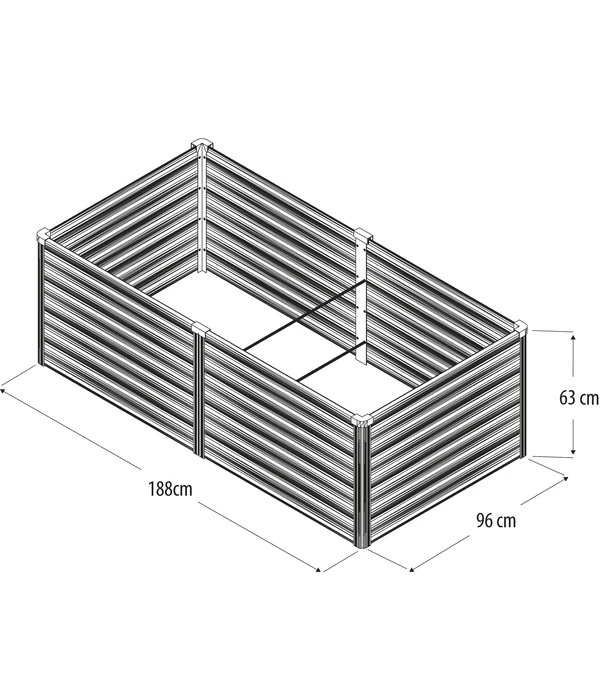 Vitavia Hochbeet Oslo, Seegras/alu – Bild 4