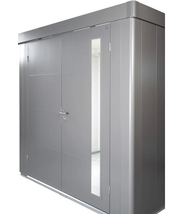 Biohort Gerätehaus Neo 1C, Silber/dunkelgrau – Bild 5