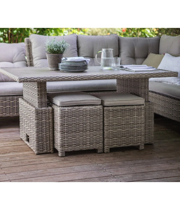 Dehner Geflechtlounge Bologna, 5-teilig – Bild 8