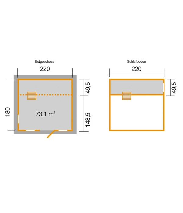 Weka Kinderspielhaus Loki, Ca. B250/H228/219 Cm – Bild 3