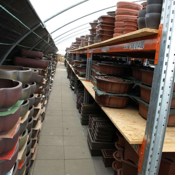 Bonsaischale 25.5x25.5x10cm Antik-Braun Rund Unglasiert – Bild 7