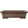 Bonsaischale 30.5x24.5x8cm Antik-Grau Rechteckig Unglasiert