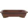 Bonsaischale 36x26.5x8cm Antik-Braun Rechteckig Unglasiert
