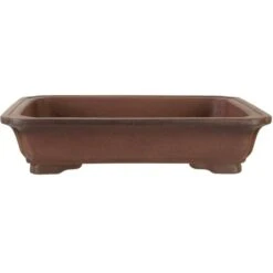 Bonsaischale 36x26.5x8cm Antik-Braun Rechteckig Unglasiert