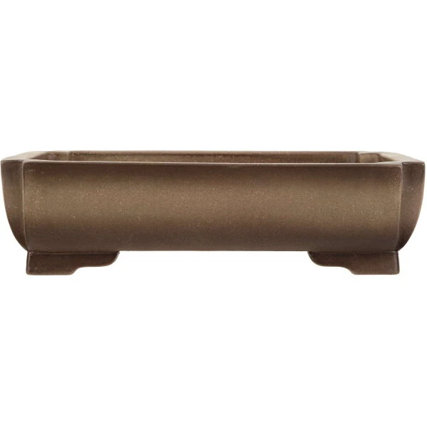 Bonsaischale 35.5x25.5x9cm Antik-Grau Rechteckig Unglasiert