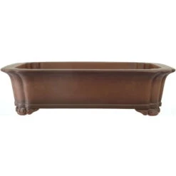 Bonsaischale 56x45.5x14.5cm Antik-Braun Rechteckig Unglasiert
