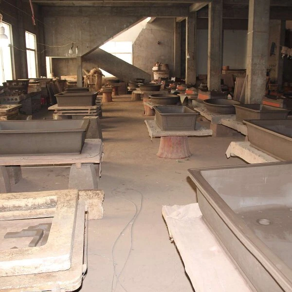 Bonsaischale 60x46x19cm Antik-Braun Rechteckig Unglasiert – Bild 5