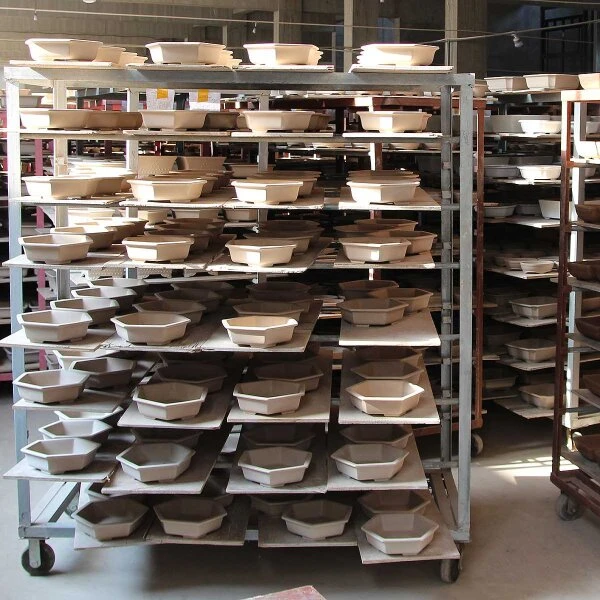 Bonsaischale 19x19x6cm Dunkelbraun Sonstige Form Unglasiert – Bild 3