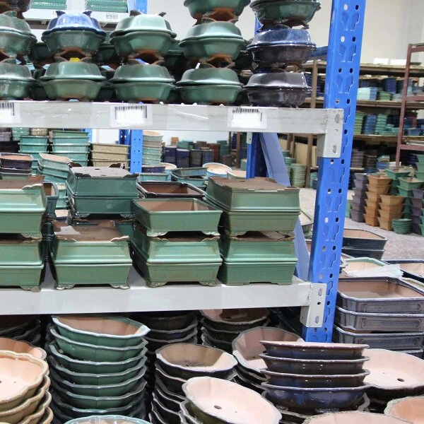 Bonsaischale 24.5x19.5x6cm Dunkelbraun Rechteckig Unglasiert – Bild 6