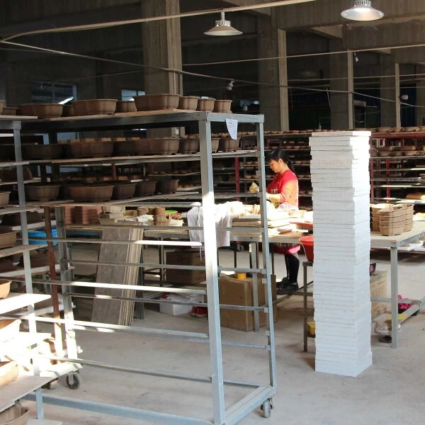 Bonsaischale 26x20x6.5cm Dunkelbraun Rechteckig Unglasiert – Bild 4