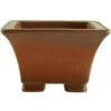 Bonsaischale 9x9x5.5cm Masteredition Antik Braun Quadratisch Unglasiert