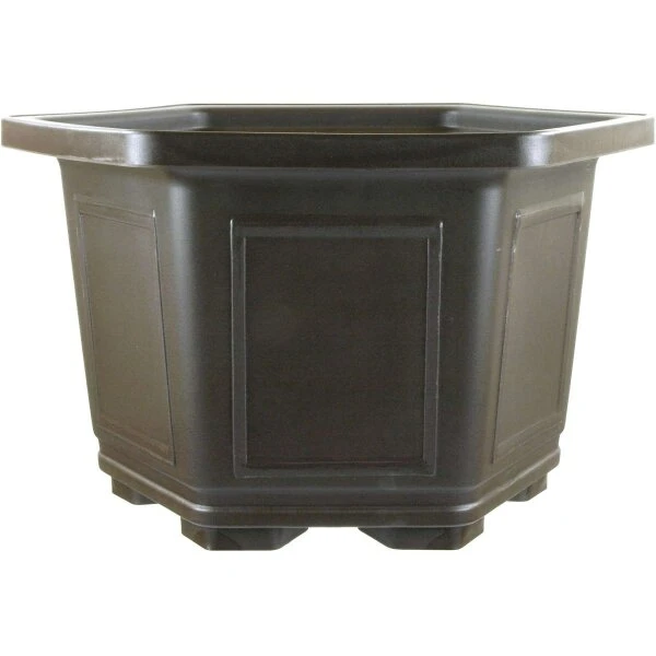 Bonsaischale 46.5x46.5x31cm Dunkelbraun Sechseckig Kunststoff