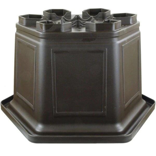 Bonsaischale 46.5x46.5x31cm Dunkelbraun Sechseckig Kunststoff – Bild 2